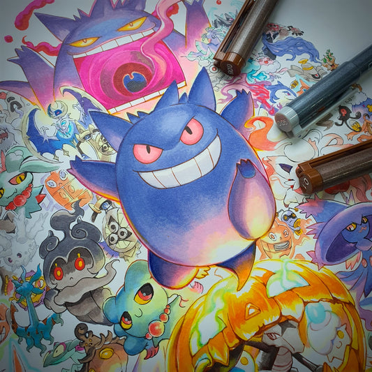 Pokemon - Ghost Pokemon Art Print