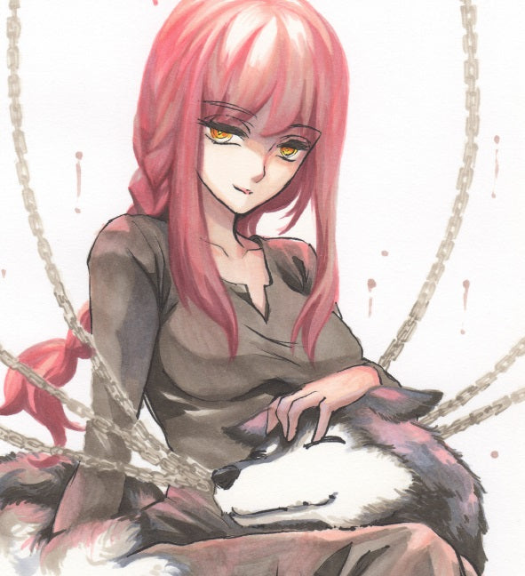 Chainsaw Man - Makima With Dog Art Print