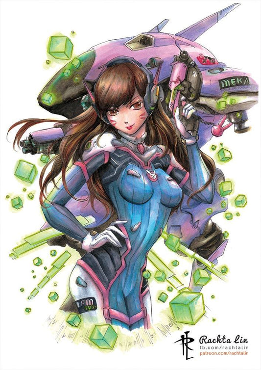 Overwatch - D.VA Art Print