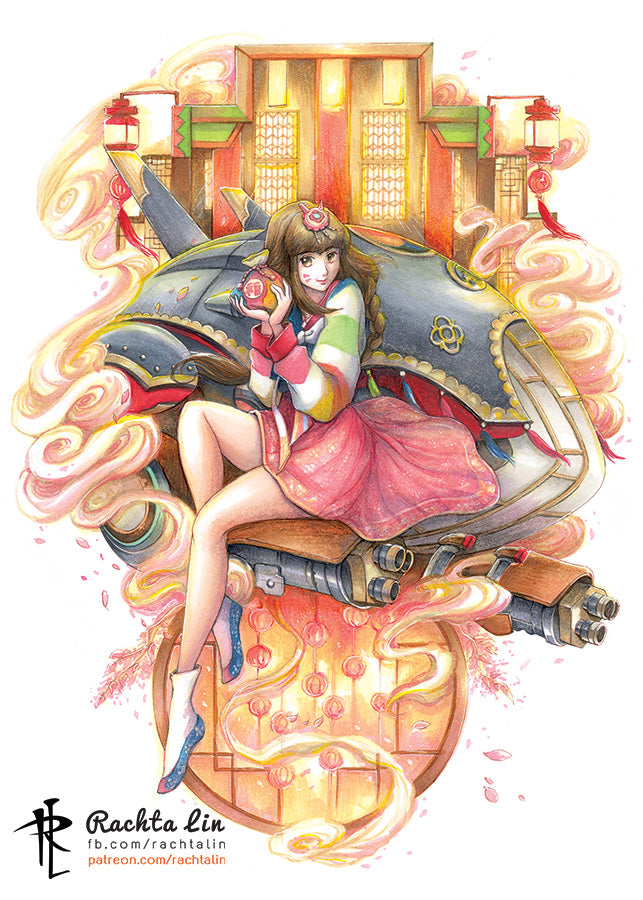 Overwatch - D.VA Palanquin Art Print