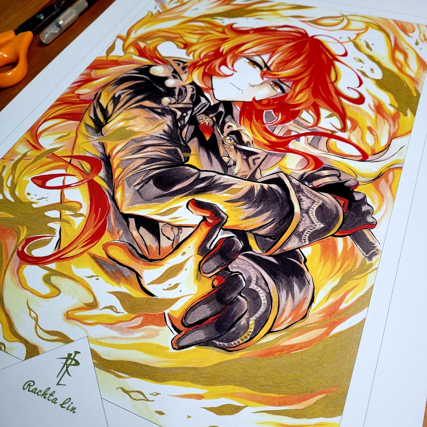 Genshin Impact - Diluc Art Print