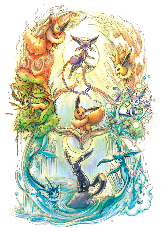 Pokemon - Eeveelution Art Print
