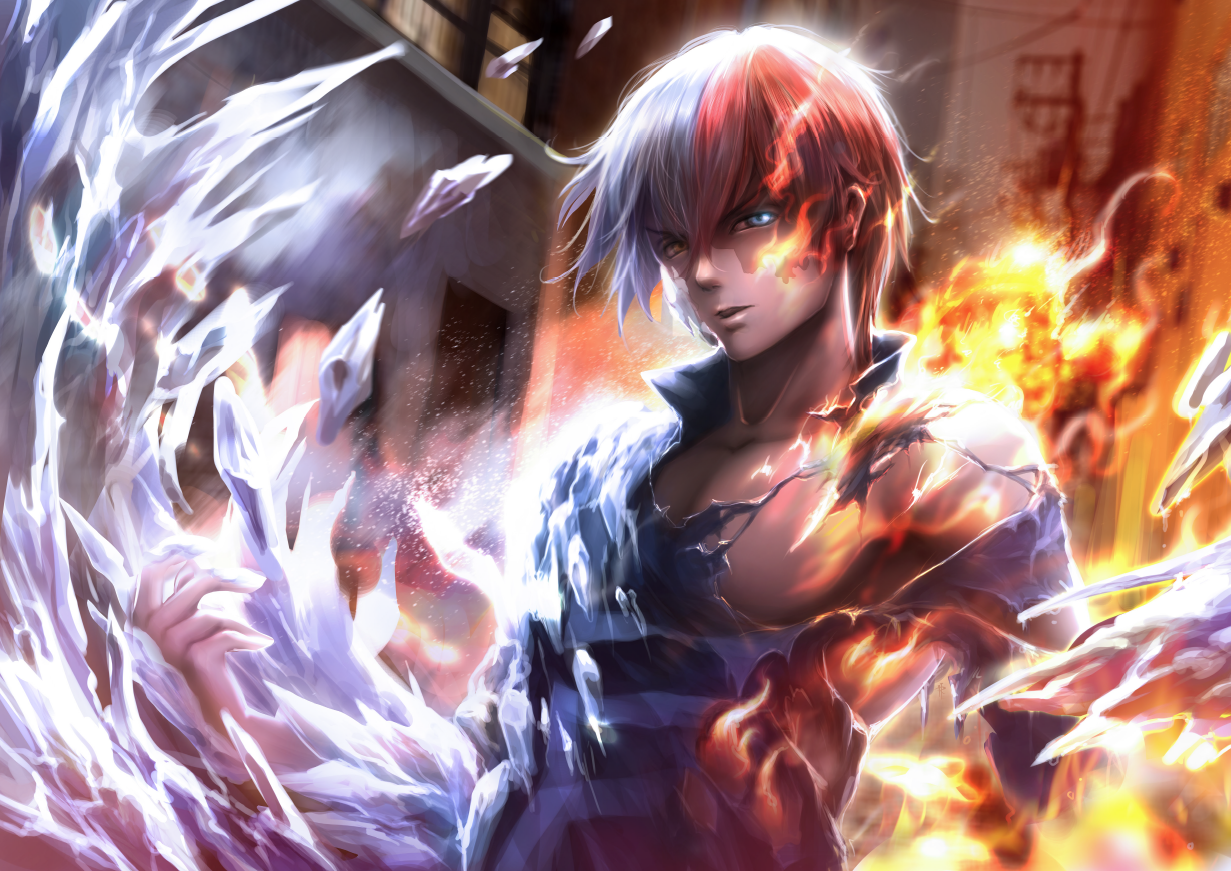 Boku No Hero Academia - Todoroki Art Print