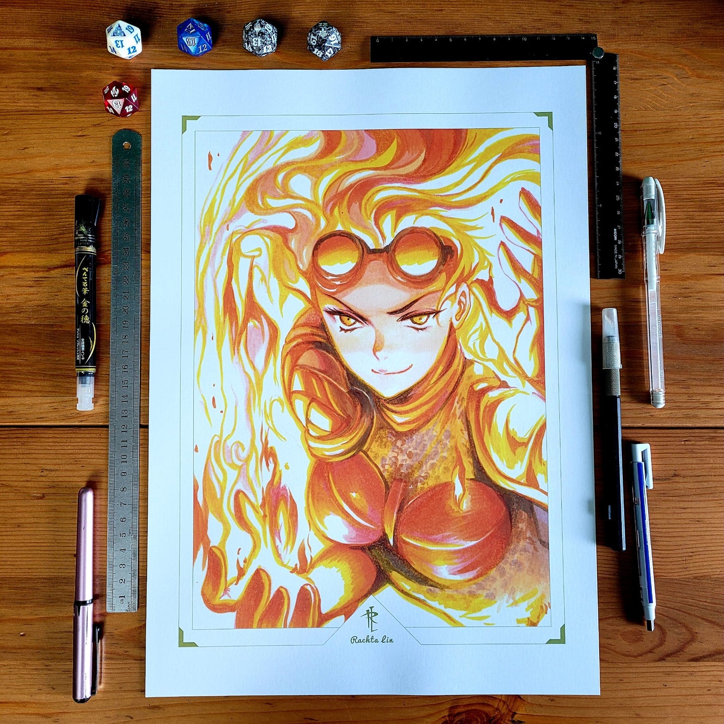 Magic The Gathering - Chandra Art Print