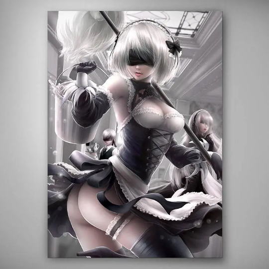 Nier Automata - Maid 2B Art Print