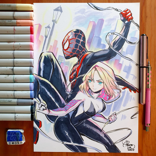 Marvel - Miles Morales & Spider-Gwen Art Print